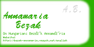 annamaria bezak business card